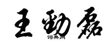 胡問遂王勁磊行書個性簽名怎么寫