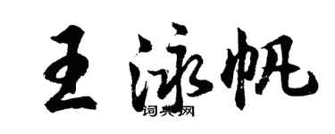 胡問遂王泳帆行書個性簽名怎么寫