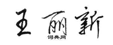 駱恆光王麗新行書個性簽名怎么寫