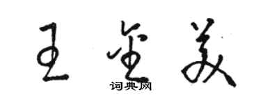 駱恆光王金美草書個性簽名怎么寫