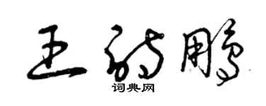曾慶福王詩鵬草書個性簽名怎么寫