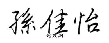 王正良孫佳怡行書個性簽名怎么寫