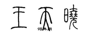 陳墨王天曉篆書個性簽名怎么寫