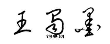 梁錦英王蜀墨草書個性簽名怎么寫