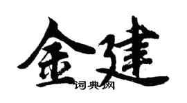 胡問遂金建行書個性簽名怎么寫