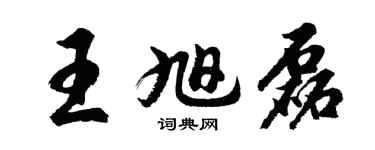 胡問遂王旭磊行書個性簽名怎么寫