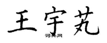 丁謙王宇芄楷書個性簽名怎么寫