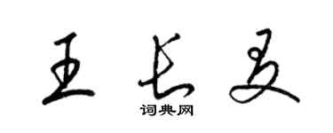 梁錦英王長友草書個性簽名怎么寫