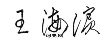 駱恆光王海濱草書個性簽名怎么寫