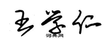 朱錫榮王學仁草書個性簽名怎么寫