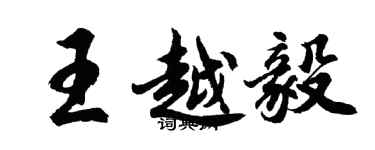 胡問遂王越毅行書個性簽名怎么寫