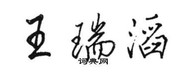 駱恆光王瑞滔行書個性簽名怎么寫