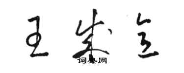 駱恆光王成意草書個性簽名怎么寫