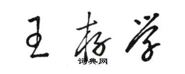 駱恆光王存學草書個性簽名怎么寫