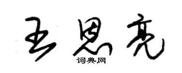 朱錫榮王恩亮草書個性簽名怎么寫