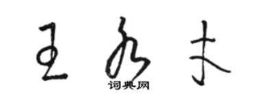 駱恆光王水才草書個性簽名怎么寫