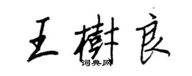 王正良王樹良行書個性簽名怎么寫