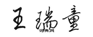 駱恆光王瑞童行書個性簽名怎么寫