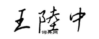 王正良王陸中行書個性簽名怎么寫