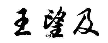 胡問遂王望及行書個性簽名怎么寫