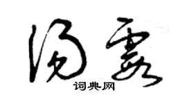 曾慶福湯霞草書個性簽名怎么寫