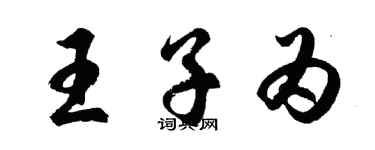 胡問遂王子為行書個性簽名怎么寫