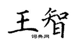 丁謙王智楷書個性簽名怎么寫
