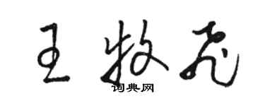 駱恆光王牧飛草書個性簽名怎么寫