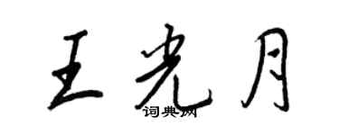 王正良王光月行書個性簽名怎么寫