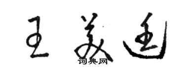 駱恆光王美廷草書個性簽名怎么寫