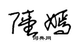 朱錫榮陸嫣草書個性簽名怎么寫