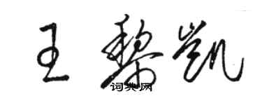 駱恆光王黎凱草書個性簽名怎么寫