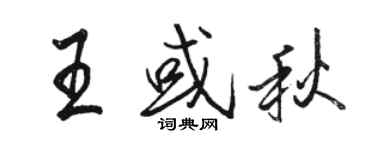 駱恆光王或秋行書個性簽名怎么寫