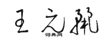 駱恆光王元麗草書個性簽名怎么寫