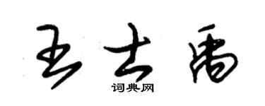 朱錫榮王士禹草書個性簽名怎么寫