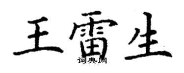 丁謙王雷生楷書個性簽名怎么寫