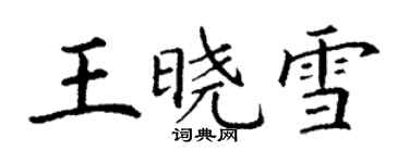 丁謙王曉雪楷書個性簽名怎么寫