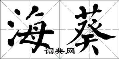 翁闓運海葵楷書怎么寫