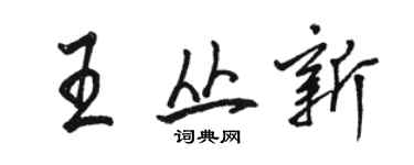 駱恆光王叢新行書個性簽名怎么寫