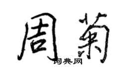 王正良周菊行書個性簽名怎么寫