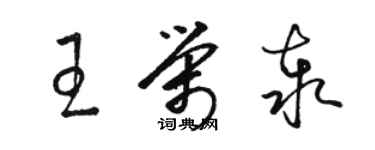 駱恆光王榮泰草書個性簽名怎么寫