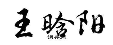 胡問遂王晗陽行書個性簽名怎么寫