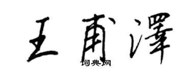 王正良王甫澤行書個性簽名怎么寫