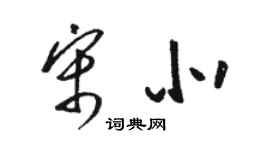 駱恆光宋北草書個性簽名怎么寫