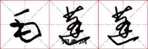 朱錫榮毛蓬蓬草書怎么寫