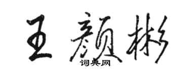 駱恆光王顏彬行書個性簽名怎么寫