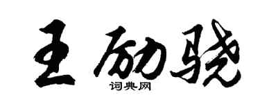 胡問遂王勵驍行書個性簽名怎么寫