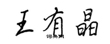 王正良王有晶行書個性簽名怎么寫