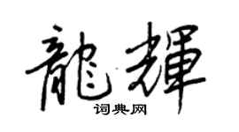 王正良龍輝行書個性簽名怎么寫