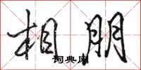 駱恆光相朋行書怎么寫